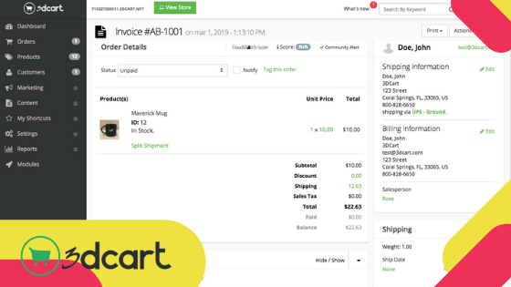 3DCart ecommerce platform 2020