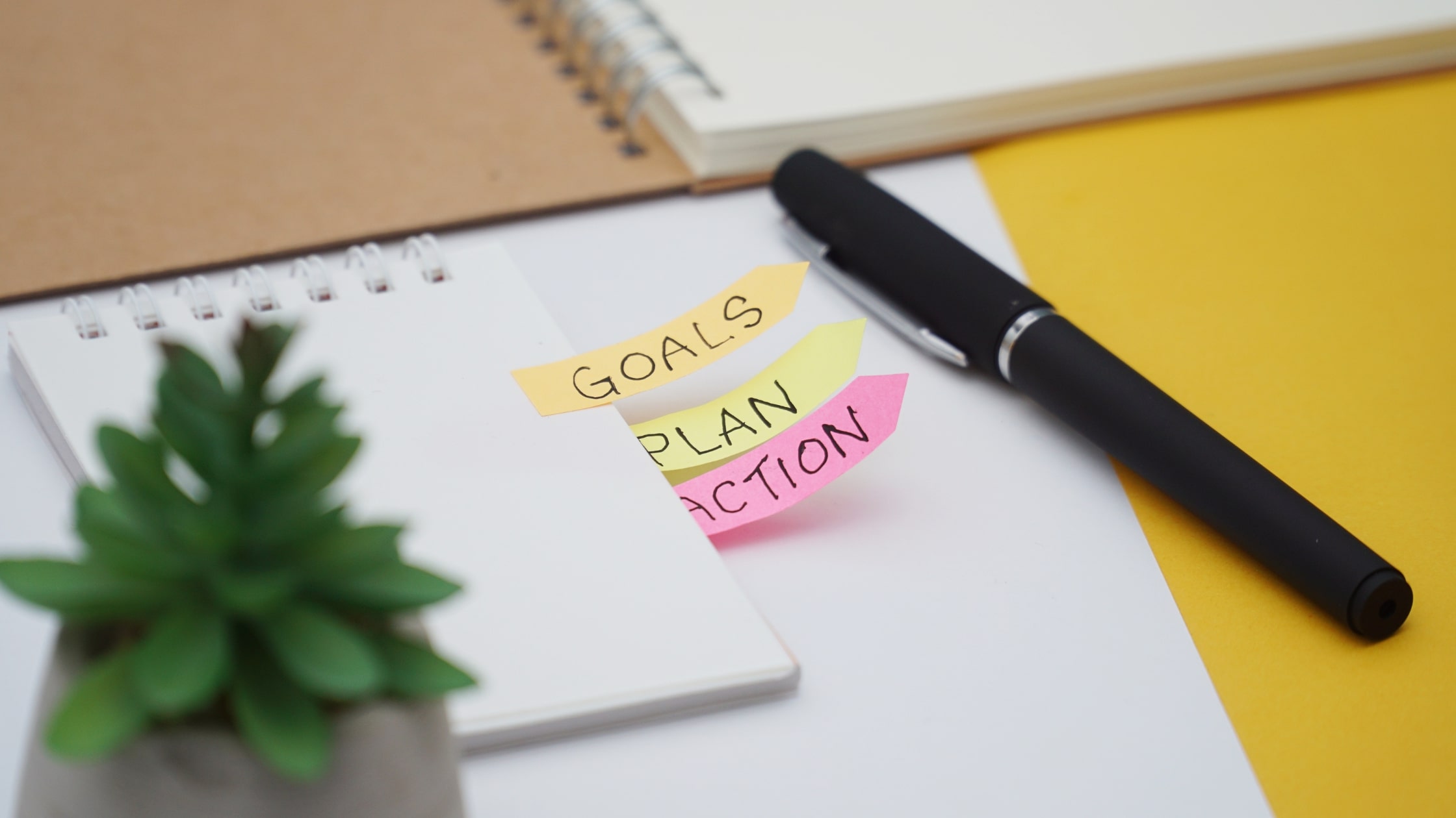 Content Auditing - Goals, Plan, Action Sticky Note