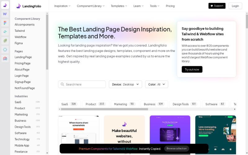 Team Elephant’s Best Website Design Inspirations - Landing Folio
