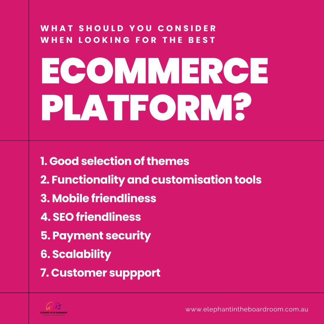 What should you consider when looking for the best Ecommerce Platform?