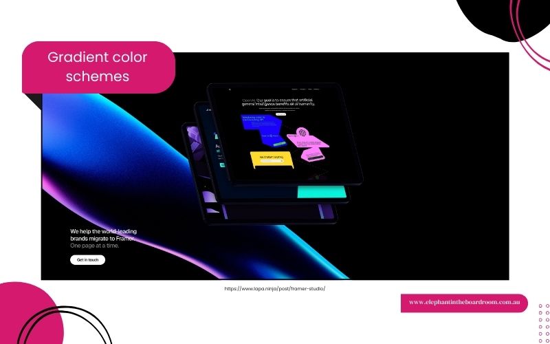 Top Landing Page Design Trends to Watch in 2025 - Gradient Colour schemes